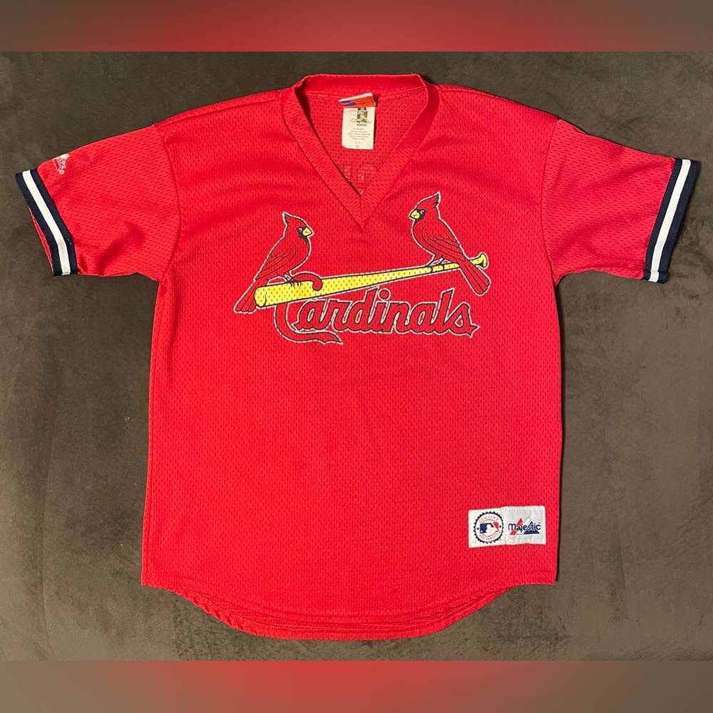 Vintage ST LOUIS CARDINALS MARK MCGWIRE #25 MLB Majestic Jersey USA Youth XL